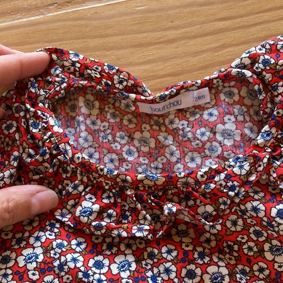 Girl floral blouse with ruffles 24M - Picture 4 of 6